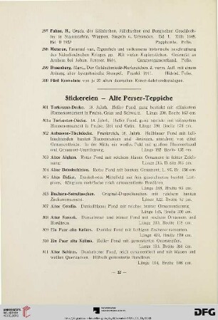 Stickereien – Alte Perser-Teppiche (Nr. 301-315)