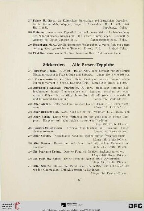 Stickereien – Alte Perser-Teppiche (Nr. 301-315)