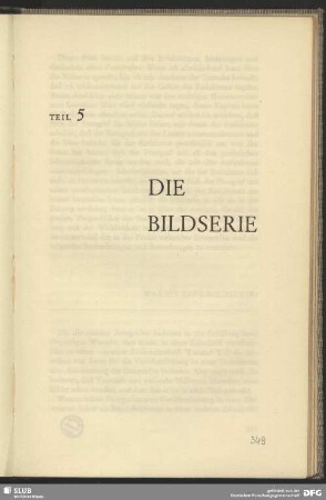 Teil 5, Die Bildserie