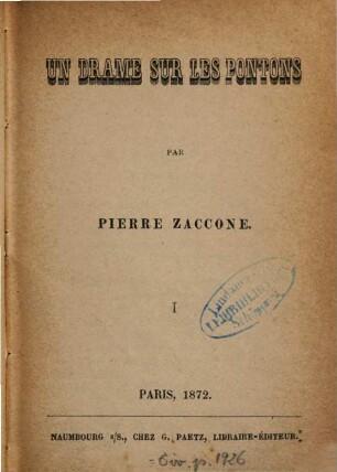 Un drame sur les pontons : Par Pierre Zaccone, 1