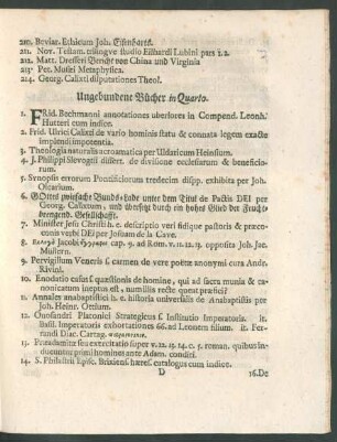 Ungebundene Bücher in Quarto.
