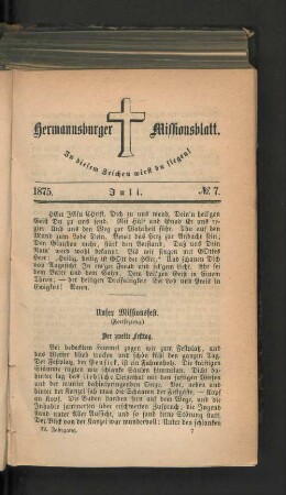 No. 7. Juli. 1875.