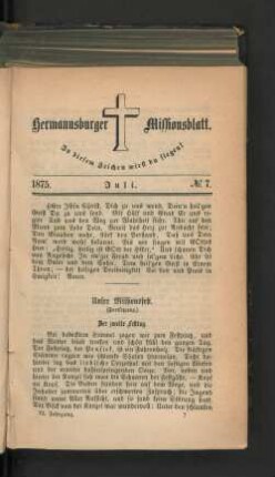 No. 7. Juli. 1875.