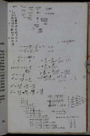Summation von Reihen (Zylinderfunktion) (Werke X,1:384)