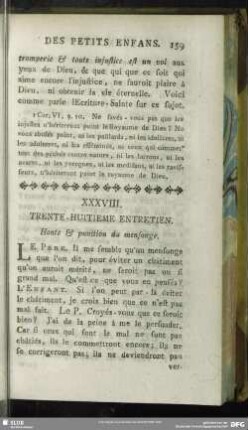 XXXVIII. Trente-Huitieme Entretien
