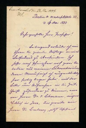 Berlin, 16.05.1888.