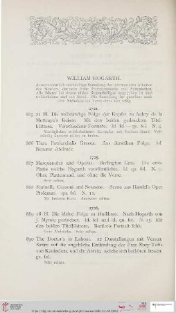 William Hogarth (Nr. 885 - 1001]
