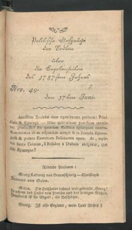 Nro. 49. den 17ten Juni
