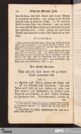 Die fünfte Lection.