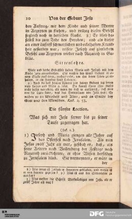 Die fünfte Lection.