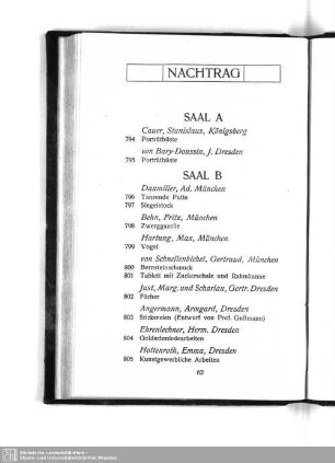Saal A - Saal S
