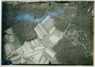 Foto der Batteriestellung südwestlich von Schwoben südlich von Mülhausen (Luftbild)