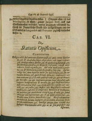 Cap. VI. De Statutis Opificum