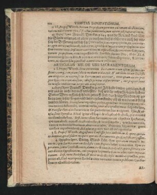 Articulus XIII. De Usu Sacramentorum.