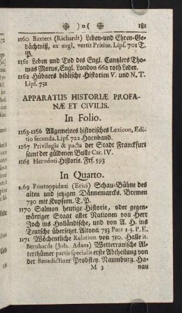 181-214, Apparatus Historiae Profanae et Civilis - Apparatus Casuisticus et Jurisprudentiae Ecclesiasticae, nec non Civilis