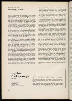 68-71, Die Tübinger Motette