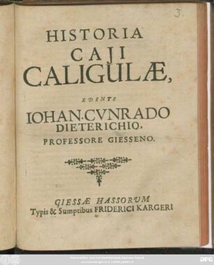 Historia Caii Caligulae