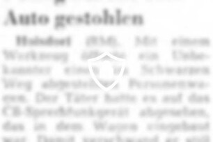 Funkgerät aus dem Auto gestohlen