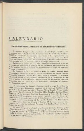 II Congreso Ibero-Americano de Estudiantes Católicos