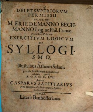 Exercitium logicum de syllogismo