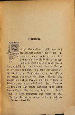 Der Religionsunterricht in der unteren Klasse der kath. Volksschule