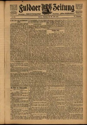 Ausgabe vom Dienstag, den 30. Juli 1907.