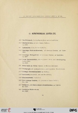 h) Kunstmobillar, Luster etc. (Nr. 369-433)