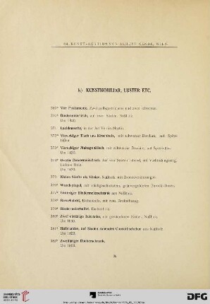 h) Kunstmobillar, Luster etc. (Nr. 369-433)