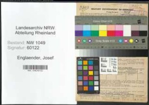 Entnazifizierung Josef Englaender , geb. 15.03.1899 (Schlosser)