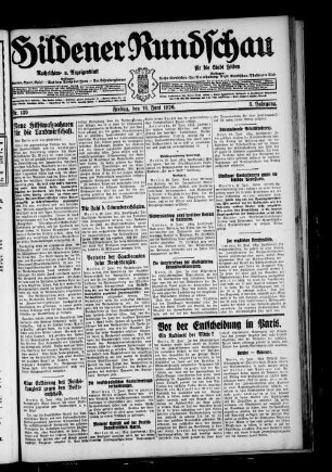 Hildener Rundschau. 1924-1936