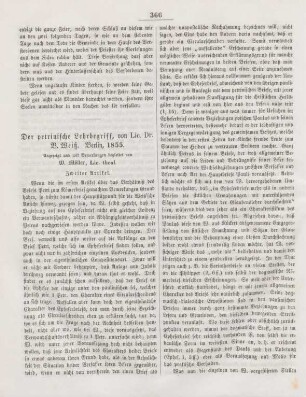366-368 "Der petrinische Lehrbegriff" von B. Weiß : zweiter Artikel