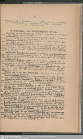 [Vereins-Verzeichniss]