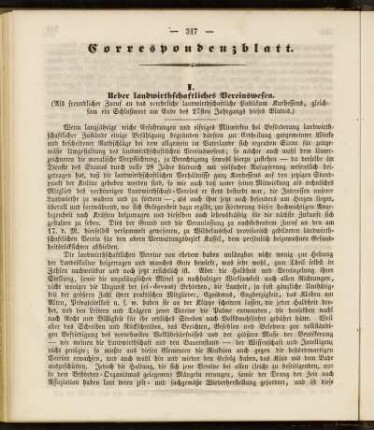 Correspondenzblatt
