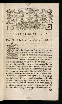 III-XV, Praefatio