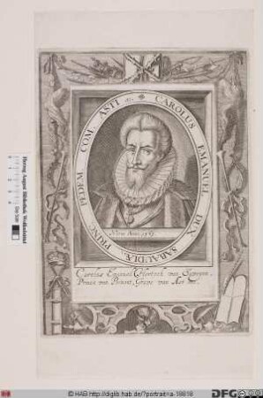 Bildnis Karl Emanuel (Carlo Emmanuele) I. der Große, Herzog von Savoyen (reg. 1580-1630)