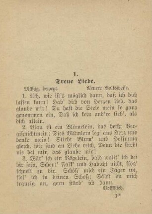 1. Treue Liebe