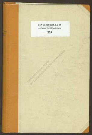 Pfarrerliste mit Verzeichnis der Pfarreinkünfte und Besoldungszuschüsse