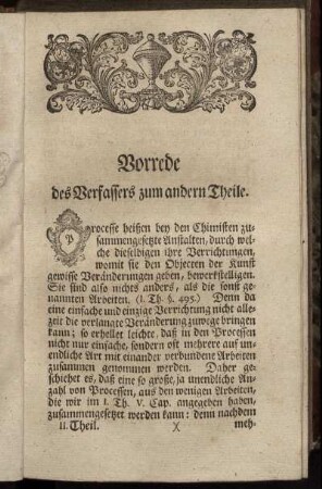 Vorrede des Verfassers zum andern Theile.