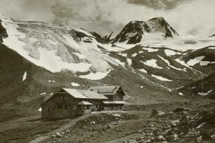 Österreich. Stubaier Alpen. Dresdner Hütte, Schaufelspitze und Femauferner