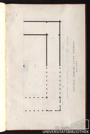 PL. V. Nouveau Marché Saint Germain. Moitié du Plan.