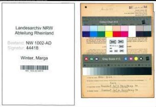 Entnazifizierung Marga Winter, geb. 19.09.1920 (Wirtschafterin)