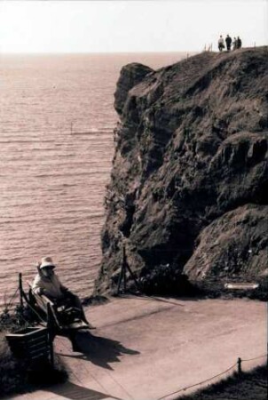 Helgoland: Spitzli auf Bank am Klippenberg