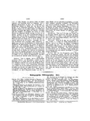 Pädagogische Bibliographie : 1851