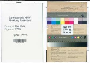 Entnazifizierung Peter Speck , geb. 13.07.1920 (Werkstoffpruefer)