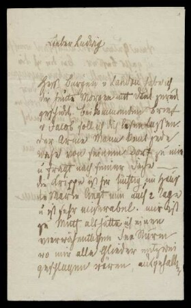 Brief von Ludwig Emil Grimm an Ludwig Hassenpflug