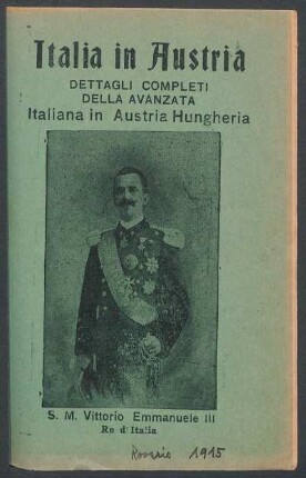 [Dibujo de] S. M. Vittorio Emmanuele III, re d'Italia