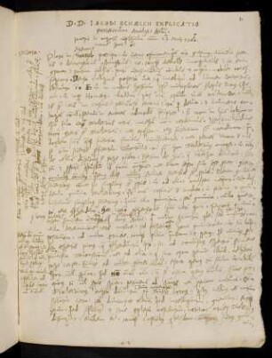 1-64, Vorlesungen zu Aristoteles, Analytica posteriora. Nachschrift von Martin Crusis vom 23. Mai bis 29. Juli 1560.