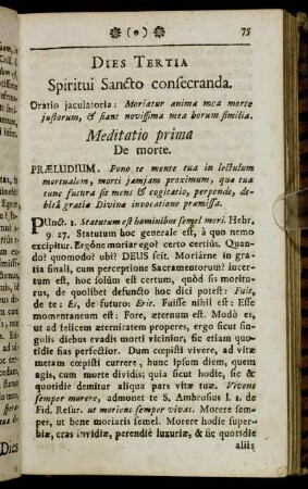 Dies Tertia. Spiritui Sancto consecranda.