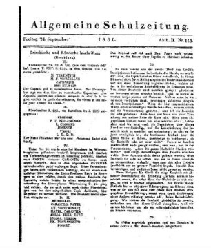 Griechische und Römische Inschriften : (Beschluss)