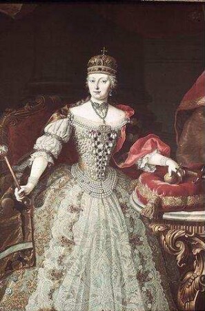 Kaiserin Maria Theresia im ungarischen Krönungsornat